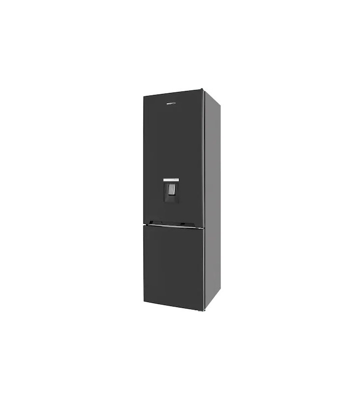 Combina frigorifica Daewoo, NoFrost, 60/186 cm, A+/E, 324 l net (230 l + 94 l), Water Dispencer, MultiCooling, neagra