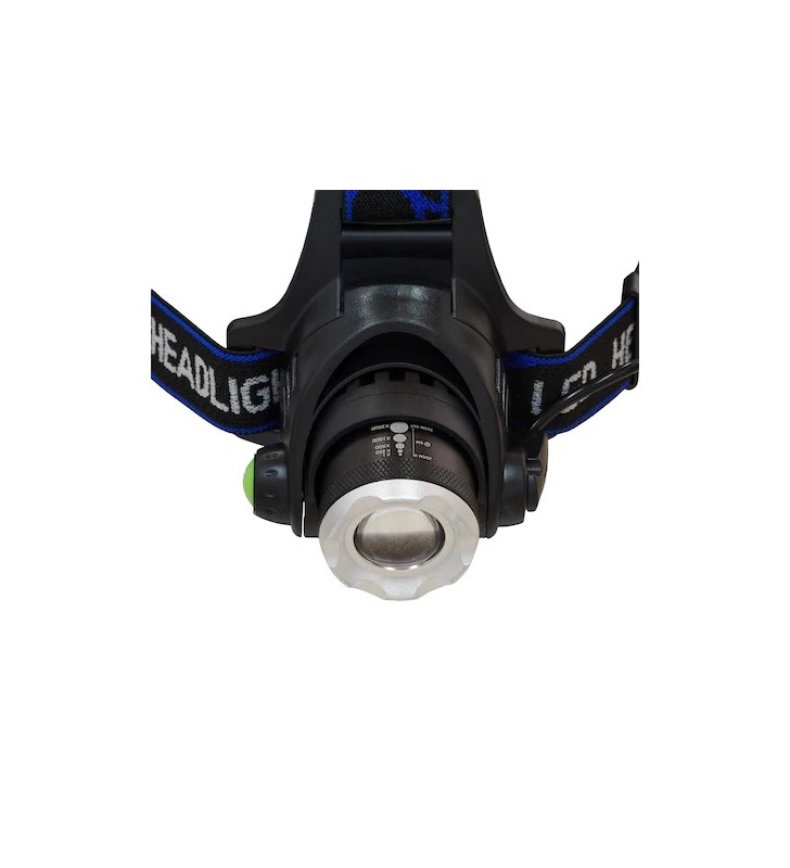 LANTERNA LED SPACER headlamp (CREE T6), 500 lm,   high-strength aerospace aluminum alloy, high,low,or strobe output, battery: 4