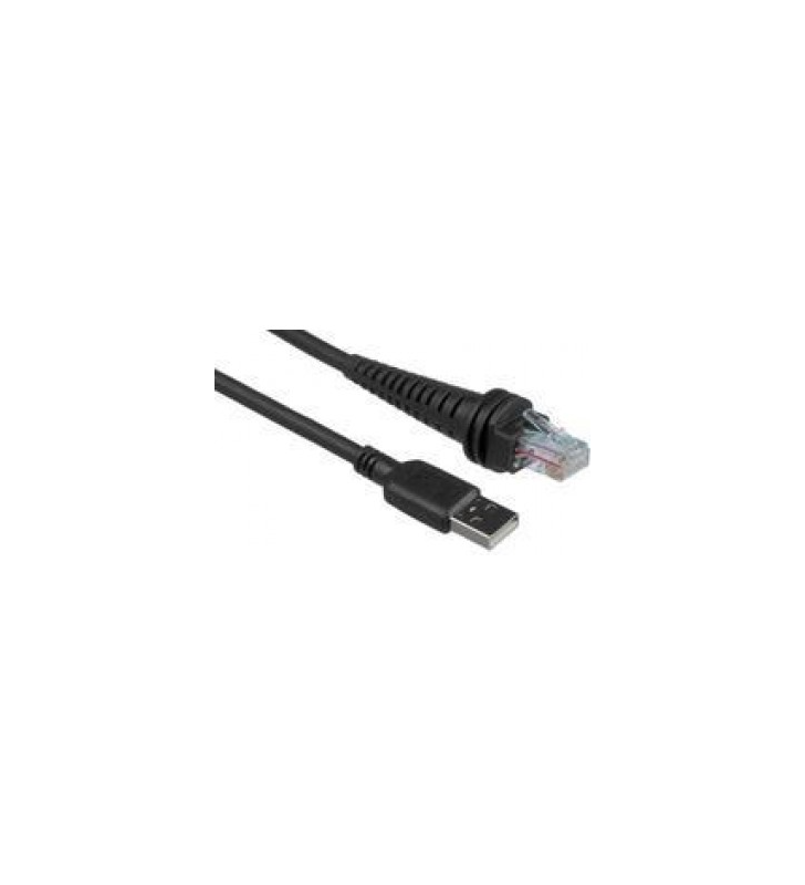 Cable: USB, black, Type A, 3m (9.8’), straight, 5v host power, industrial grade