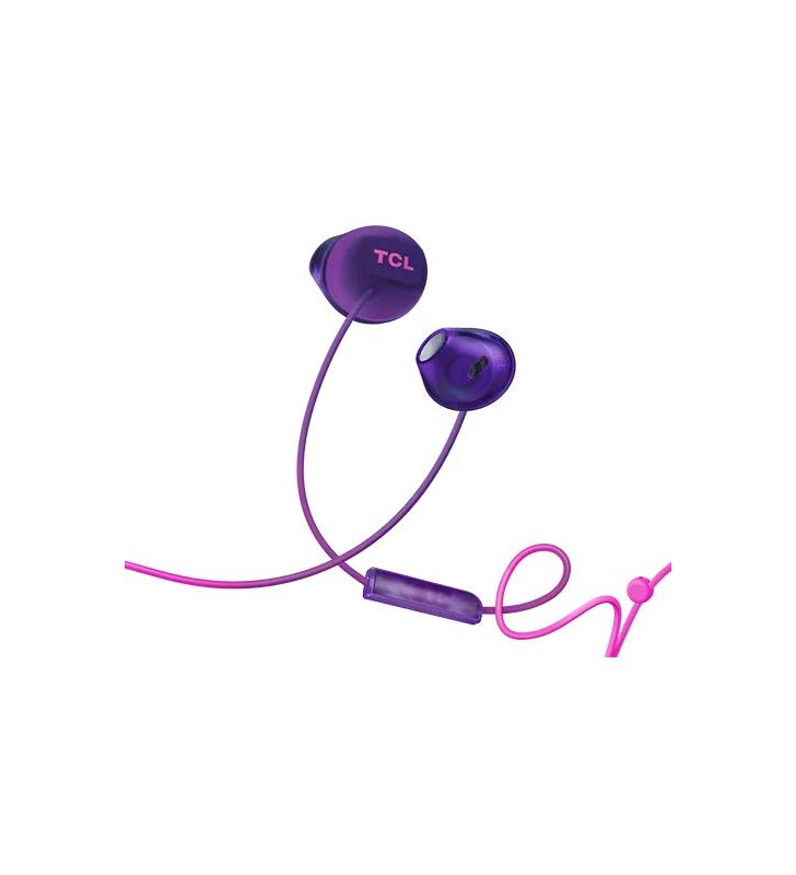 TCL SOCL200 ear bud headset Purple