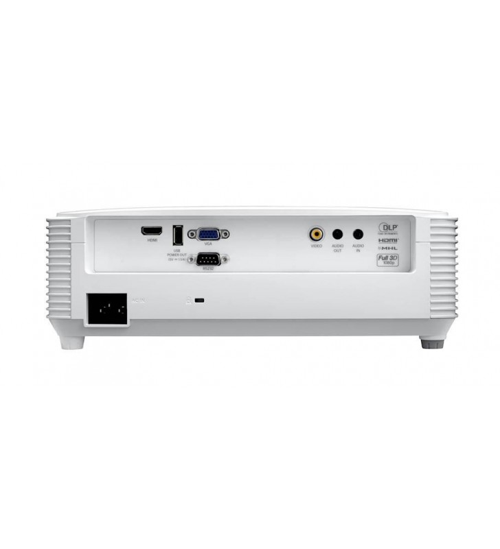 PROIECTOR OPTOMA EH334, lampa DLP, 3600 lumeni, rezolutie Full HD+ (WUXGA) (1920 x 1200), contrast 20.000 : 1, VGA, HDMI x 2, Composite Video (Video RCA), USB 2.0, 3.5 mm mini-jack, boxe, "E1P1A0NWE1Z1" (include TV 3.00 lei)