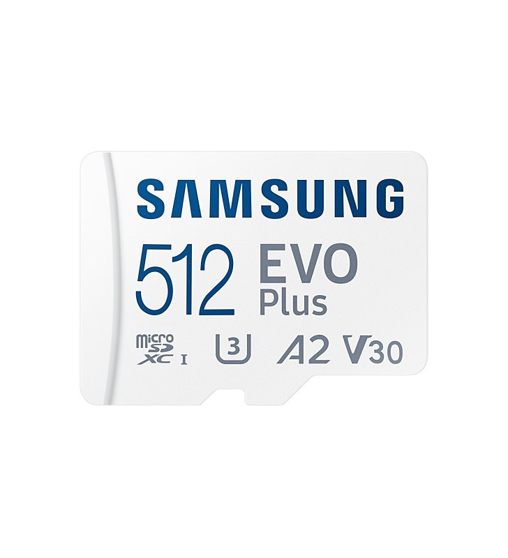 Card memorie Samsung MB-MC512KA/EU,  Micro-SDXC,  EVO Plus (2021),  512GB, "MB-MC512KA/EU" (include TV 0.02 lei)