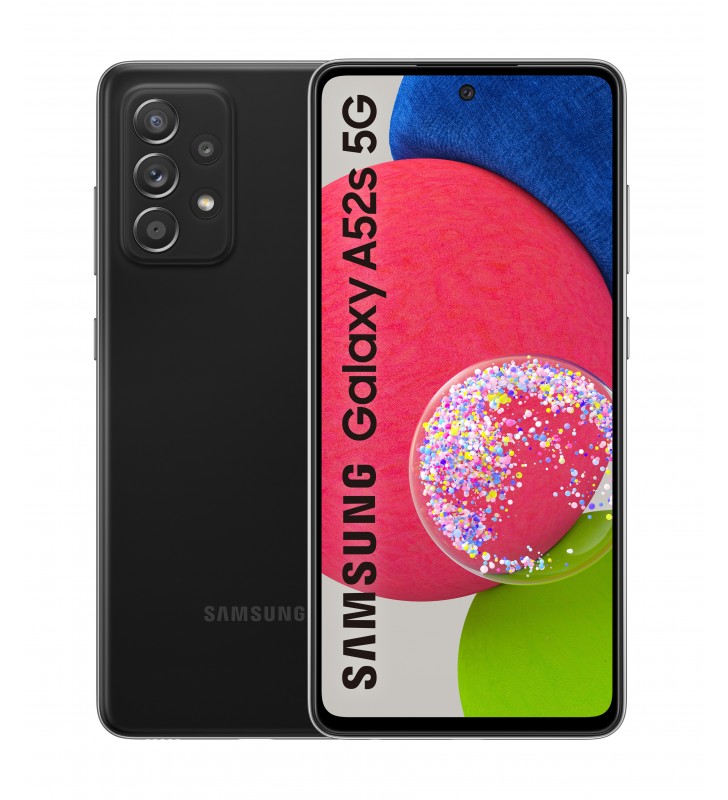 Telefon SAMSUNG Galaxy A52s 5G, 128GB, 6GB RAM, Dual SIM, Awesome Black SMTA52S6BK