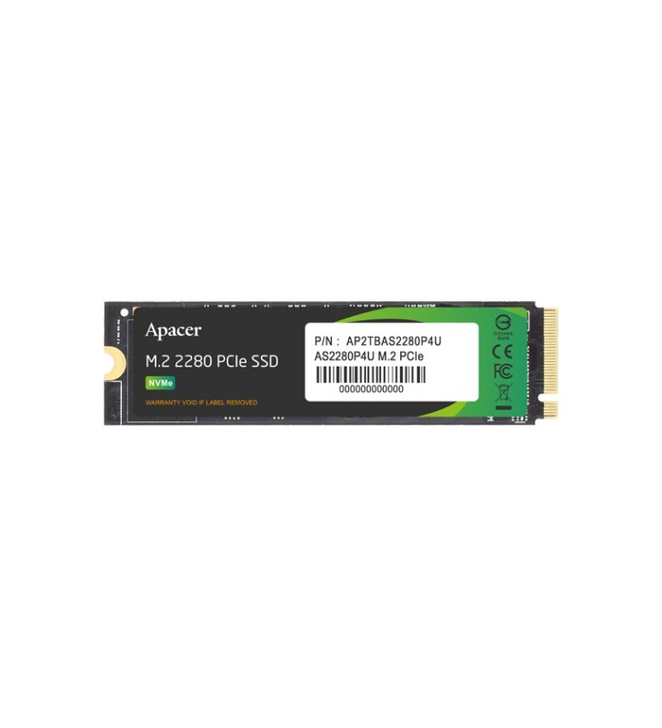 APACER SSD AS2280P4U 256GB M.2 PCIe Gen3 x4 NVMe 3500/3000 MB/s