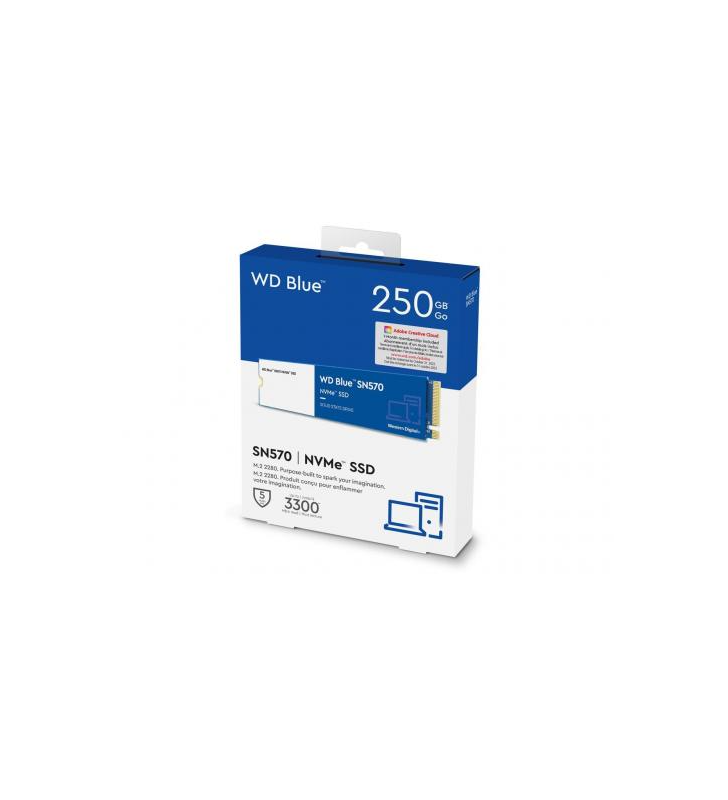 WD 250GB BLUE NVME SSD M.2 PCIE/GEN3 X4 5Y WARRANTY SN570