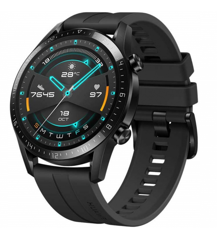 Huawei Watch GT2 B19S Fluoroelastomer Strap Matte Black 55027966