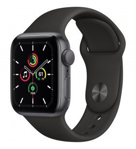 Smartwatch Watch SE GPS 40mm Aluminiu Gri si Curea Silicon Sport Negru