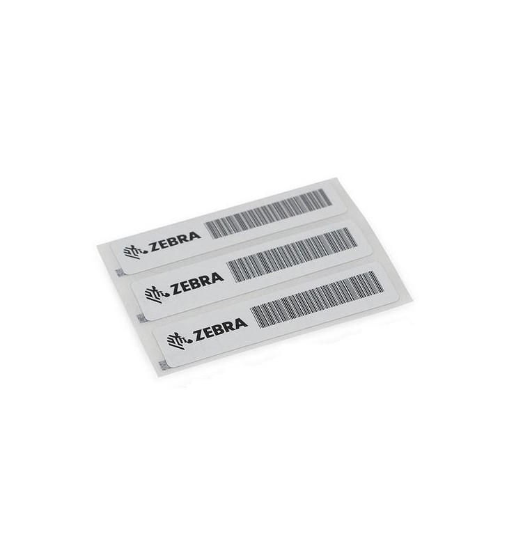 Label, RFID, 4.33x0.51in (110x13mm); Printable White PET, High Performance  Adhesive, 3in (76.2mm) core, 869MHz, 1000/roll, 1/box, Plain