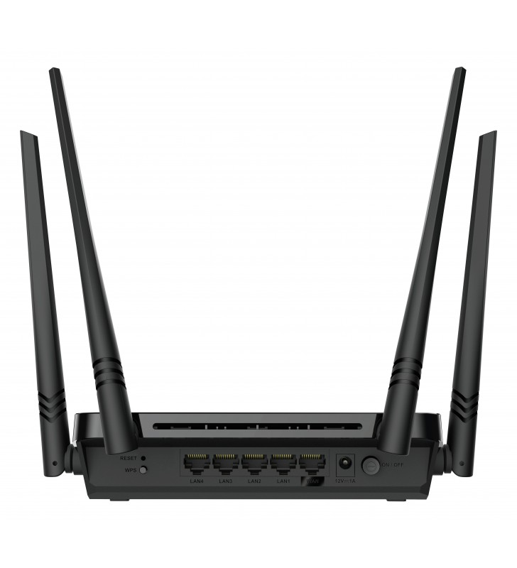 ROUTER D-LINK wireless 1200Mbps, 4 porturi Gigabit, 4 antene externe, Dual Band AC1200 MU-MIMO (867/300Mbps), "DIR-842V2" (include TV 1.75lei)
