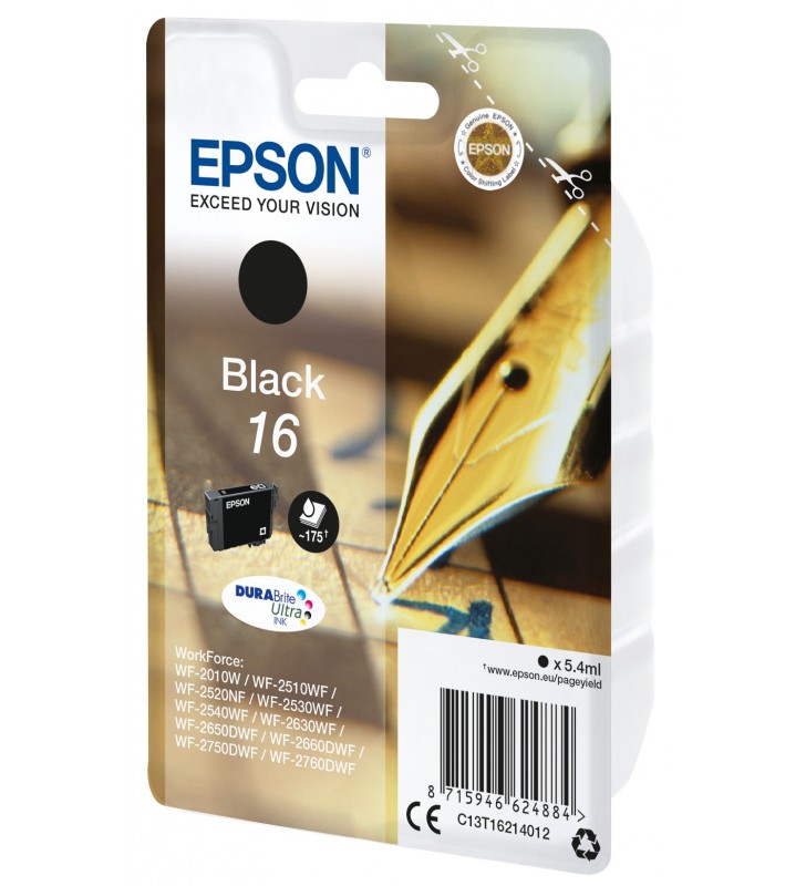 Epson 16 - black - original - ink cartridge