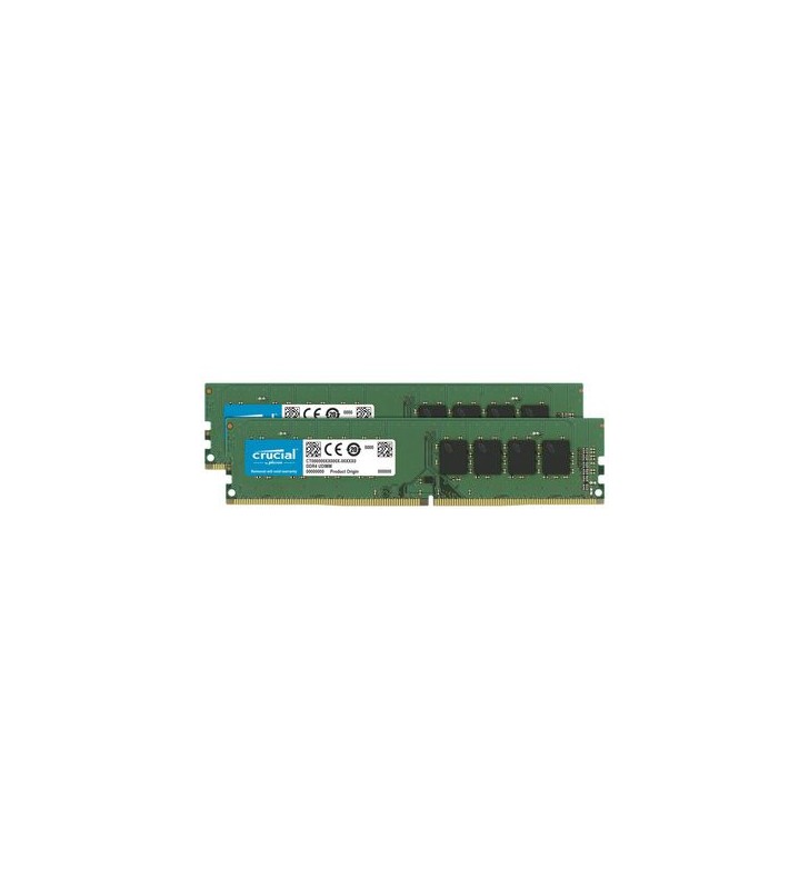 Crucial - DDR4 - 16 GB: 2 x 8 GB - DIMM 288-pin - unbuffered