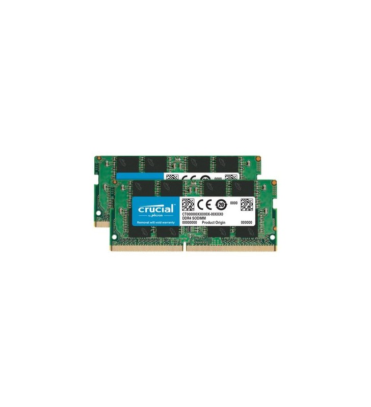 Crucial - DDR4 - kit - 16 GB: 2 x 8 GB - SO-DIMM 260-pin - unbuffered