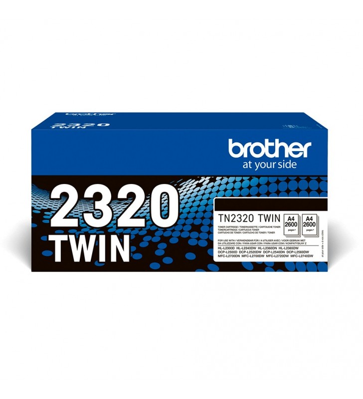 Brother TN2320 TWIN - 2-pack - High Yield - black - original - toner cartridge