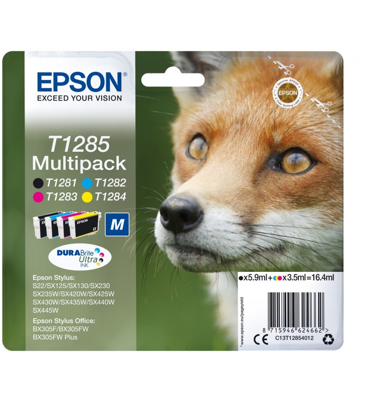 Epson T1285 Multipack - 4-pack - black, yellow, cyan, magenta - original - ink cartridge