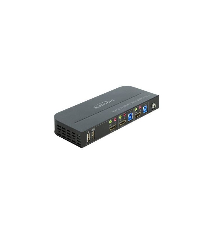 Delock HDMI KVM Switch 4K 60 Hz with USB 3.0 and Audio - KVM / audio / USB switch - 2 ports