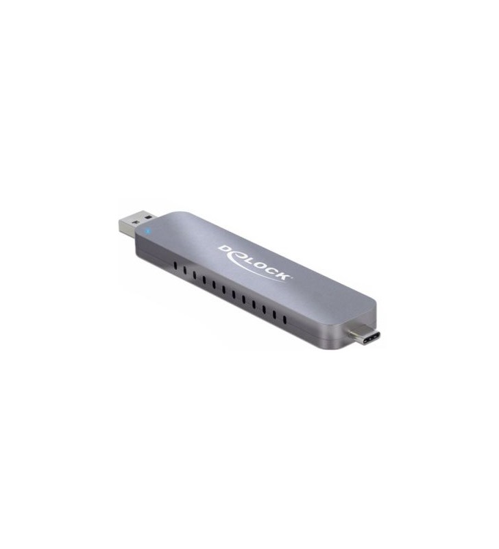 Delock - storage enclosure - M.2 NVMe Card - USB-C, USB 3.2 (Gen 2)