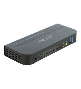 Delock DisplayPort 1.4 KVM Switch 8K 30 Hz with USB 3.0 and Audio - KVM / audio / USB switch - 2 ports