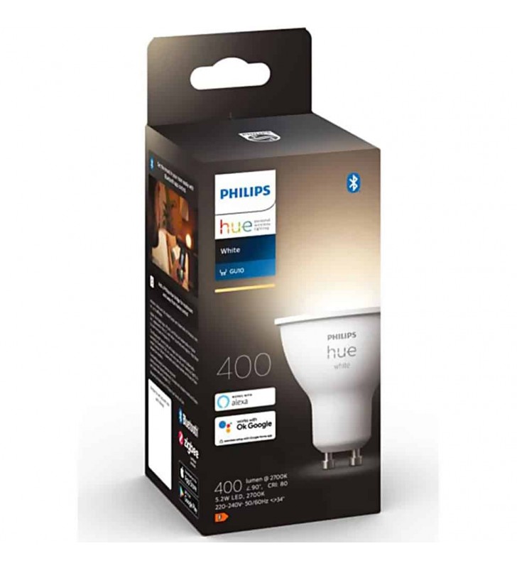 Philips HueW 5.2W GU10 EU, "000008719514340060" (include TV 6.00lei)