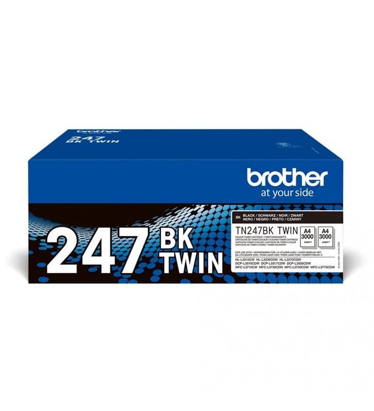 Brother TN247BK TWIN - 2-pack - High Yield - black - original - toner cartridge