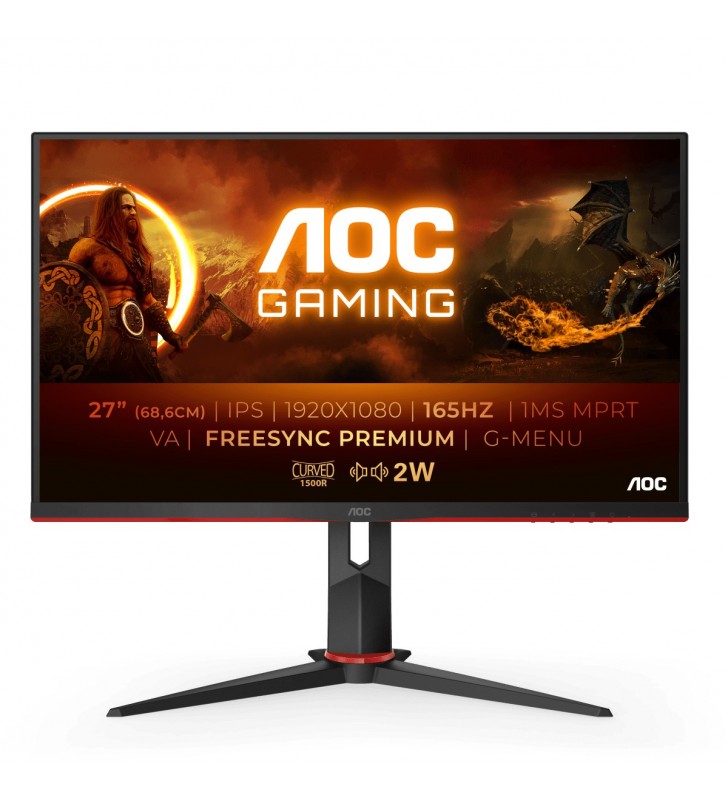AOC Gaming C27G2AE/BK - LED monitor - curved - Full HD (1080p) - 27"