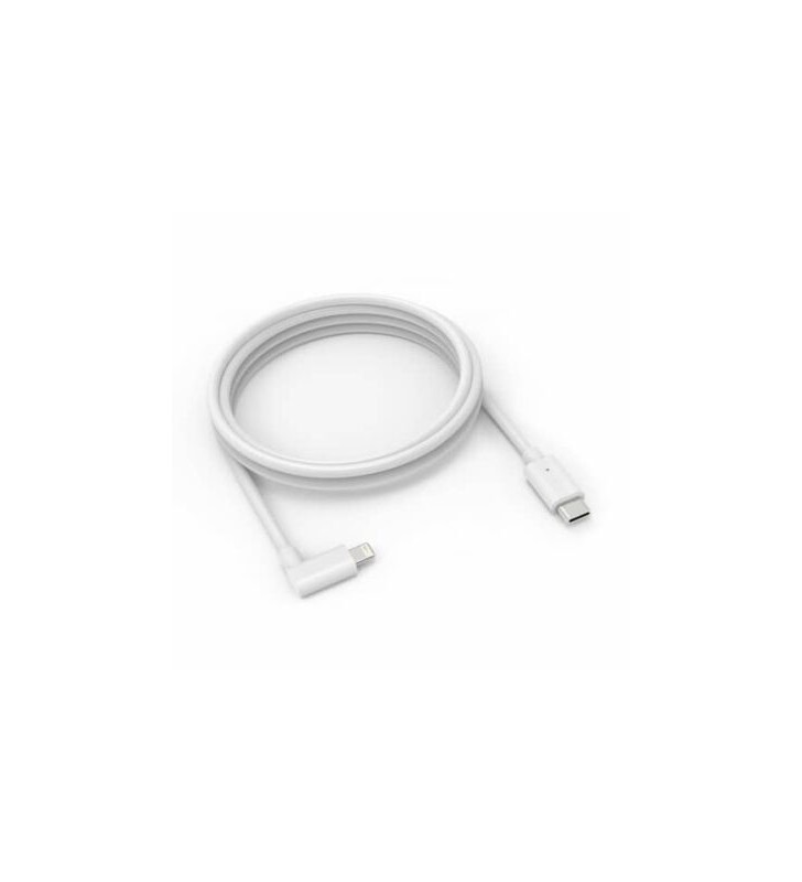6FT USB-C TO 90 DEGREE/LIGHTNING CABLE WHITE